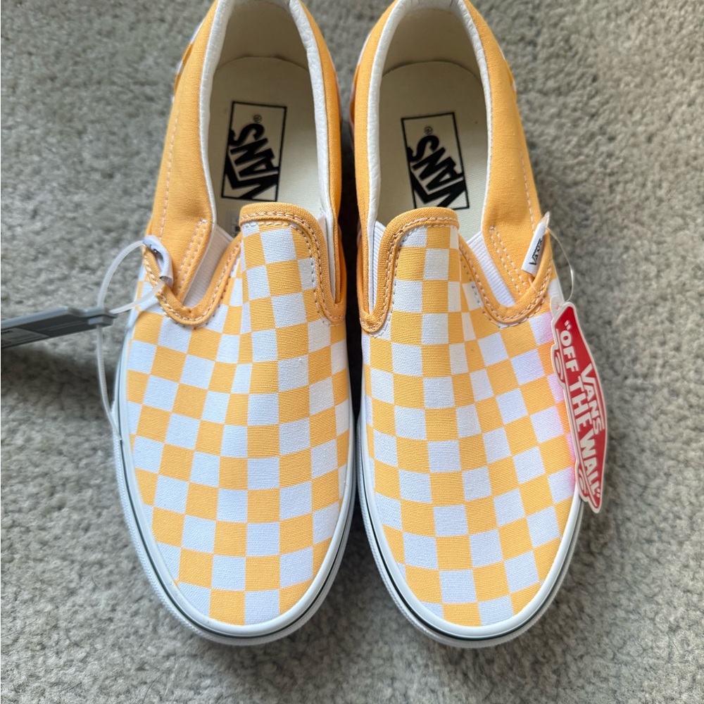 Vans Slip-On Checkerboard Sneakers - Yellow & White - Picture 2 of 6